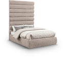 Adam - Chenille Fabric Bed With 89" Headboard