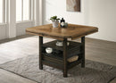 Oakly - Counter Height Table - Charcoal / Light Brown