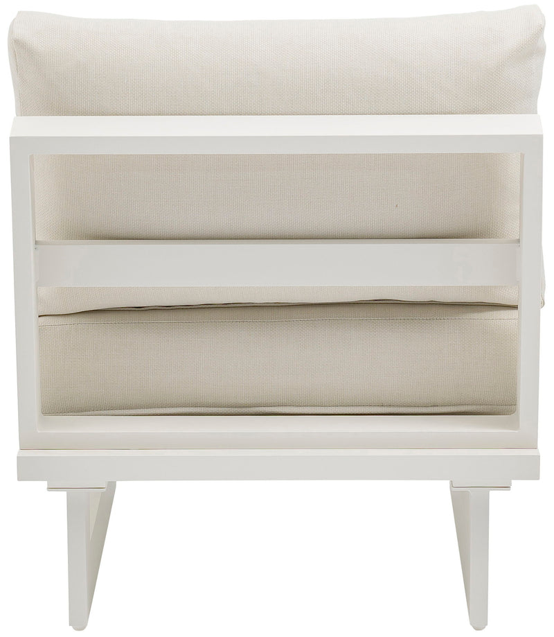 Maldives - Water Resistant Outdoor Patio Armless Chair With White Frame