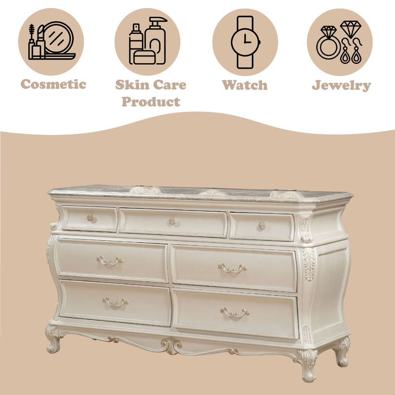 Chantelle - Dresser - Pearl White Finish