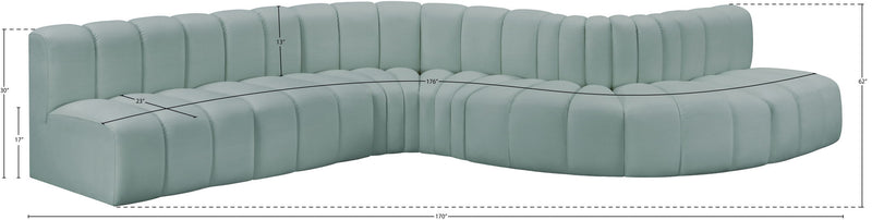 Arc - Faux Leather 7 Piece Modular Sofa