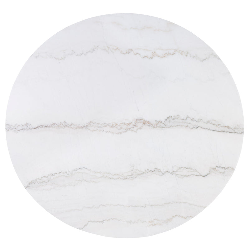 Varley - Genuine Marble Table - White & Charcoal