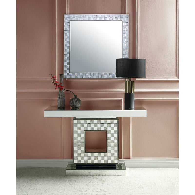 Nasa - 47" Console Table - Mirrored & Mother of Pearl