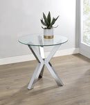 Kenzie - Round Tempered Glass Top Table