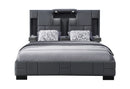 Oscar - Queen Bed Without Wood Trim - Dark Gray