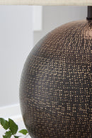 Hambell - Metal Table Lamp - Black / Gold Finish