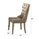 Kacela - Side Chair (Set of 2) - Champagne Synthetic Leather & Champagne