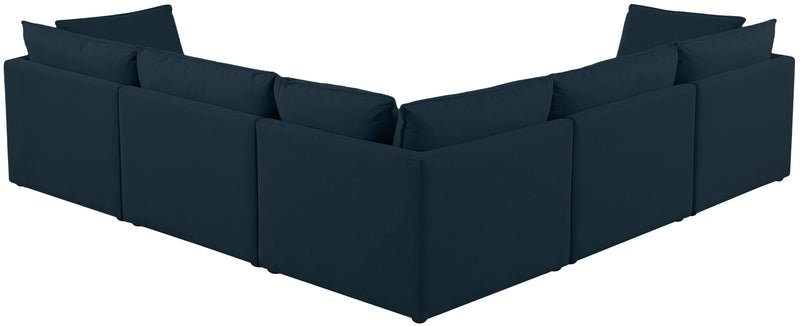 Mackenzie - Modular Sectional 5 Piece - Navy - Modern & Contemporary