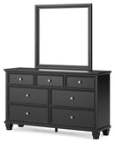 Lanolee - Dresser And Mirror - Black