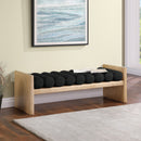 Waverly - Bench With Natural Frame