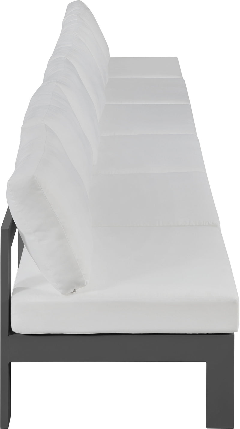 Nizuc - Outdoor Patio Modular Sofa Armless - White - Fabric