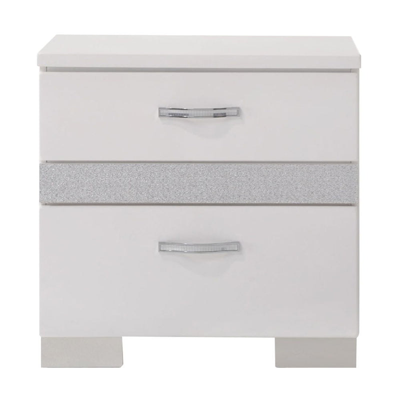 Naima II - Nightstand - White High Gloss