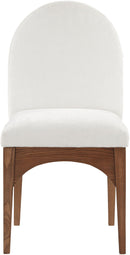 Waldorf - Chenille Dining Side Chair With Brown Legs