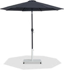 Fiji - Aluminum Patio Umbrella With Square White And Black Base