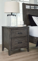 Montillan - Two Drawer Night Stand - Grayish Brown