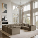 Shaggy - Fabric 8 Piece Modular U-Shaped Sectional