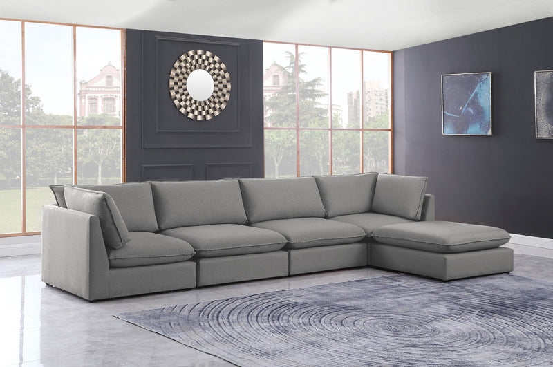 Mackenzie - Modular Sectional 5 Piece - Gray - Fabric