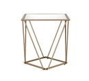 Fogya - End Table - Mirrored & Champagne Gold