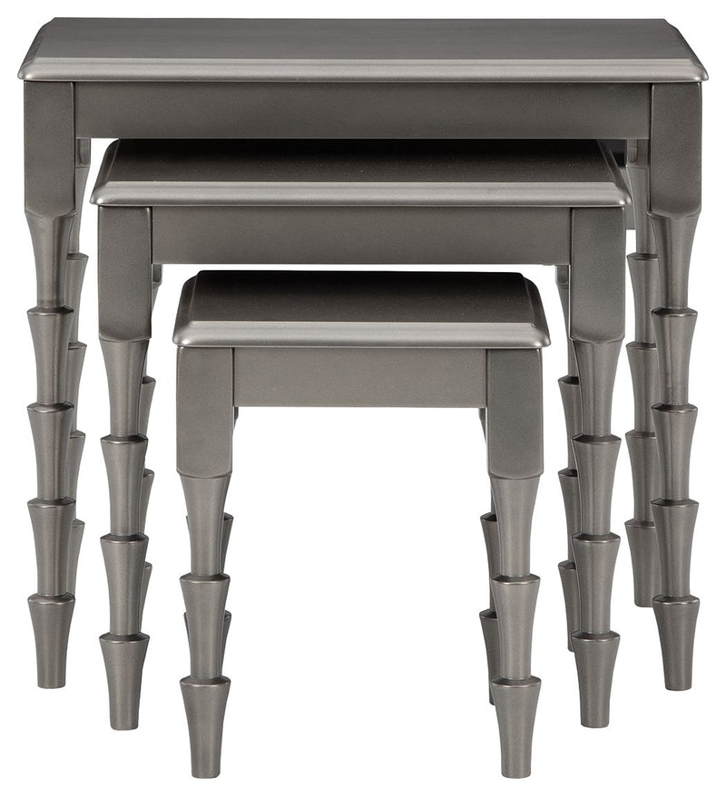 Larkendale - Metallic Gray - Accent Table Set (Set of 3)