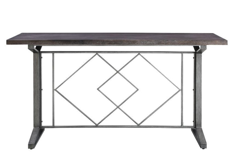 Evangeline - Counter Height Table - Salvaged Brown & Black Finish