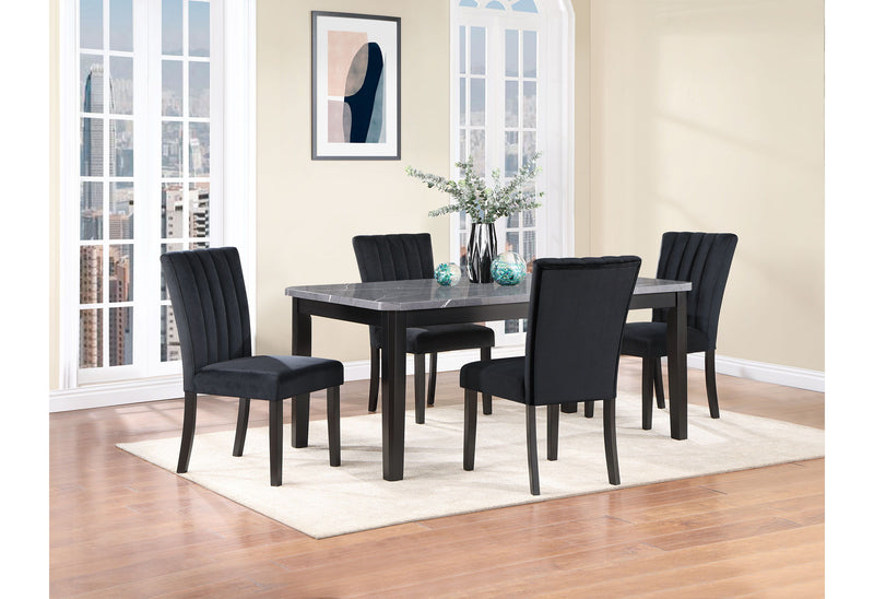 D8685 - Dining Table - Dark Gray / Black