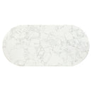 Zayn - Dining Table - White Natrual Marble Top & White