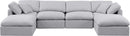 Indulge - Linen 6 Piece Modular Double Chaise Sectional