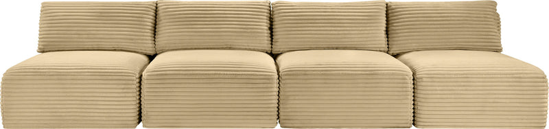 Shaggy - 4 Seat Modular Armless Sofa