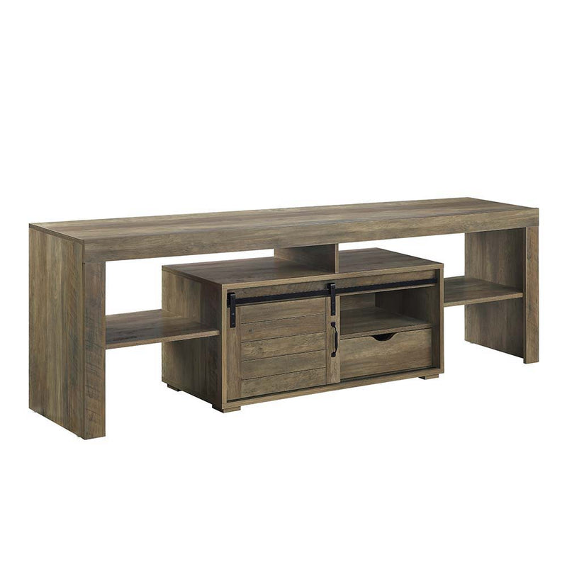 Wasim - TV Stand - Rustic Oak Finish