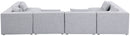 Cube - Linen 6 Piece Modular Armless Sectional