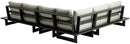 Maldives - 4 Piece Water Resistant Outdoor Patio Modular Sectional With Gray Base