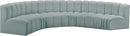 Arc - Faux Leather 6 Piece U-Shaped Modular Sofa