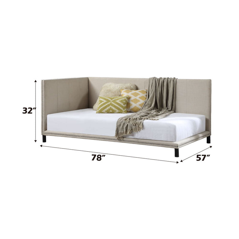 Yinbella - Full Daybed - Beige Linen