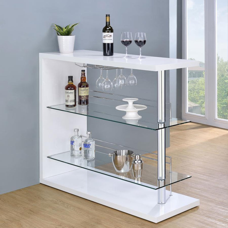 Prescott - Rectangular 2-Shelf Bar Unit