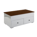 Raeden - Coffee Table With Lift Top - White & Walnut