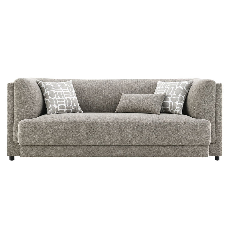 Glenda - Sofa With 3 Pillows - Gray Chenille