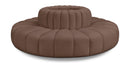 Arc - Faux Leather 8 Piece Round Modular Sofa