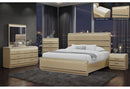 Genesis - 5 Piece Full Bedroom Set (Bed, Dresser & Mirror, Nightstand, Chest) - Gold