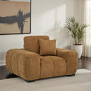 Octavia - Fabric Upholstered Track Arm Accent Chair