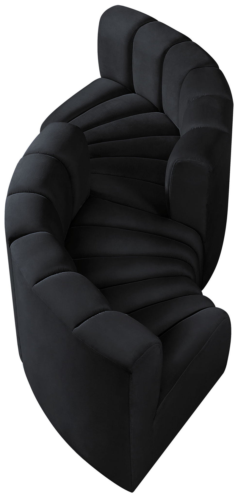 Arc - Velvet 4 Piece Curved Modular Sofa