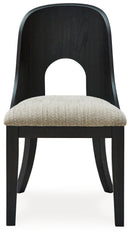 Rowanbeck - Dining Upholstered Side Chair (Set of 2) - Gray / Black
