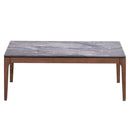 Bevis - Coffee Table - Engineered Stone Top & Walnut
