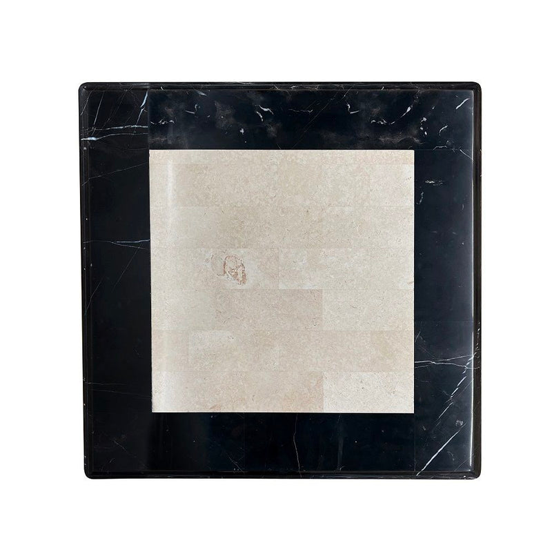 Tayden - End Table With Marble Top - Marble Top & Black