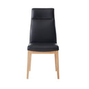 Raquan - Side Chair (Set of 2) - Black Leather & Walnut