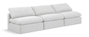 Indulge - Linen 3 Piece Modular Armless Sofa - White
