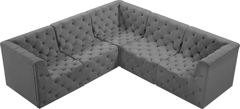 Tuft - Modular Sectional 5 Piece - Gray