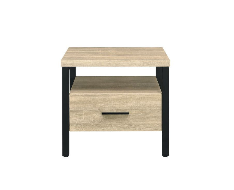 Yawan - Accent Table - Oak & Black
