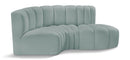 Arc - Faux Leather 3 Piece Modular L-Shaped Sofa