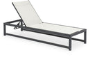 Maldives - Water Resistant Outdoor Patio Adjustable Sun Chaise Lounge Chair With Gray Base