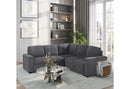U2660 - Sectional Without Chaise And Without Pull Out Sofa Bed - Gray